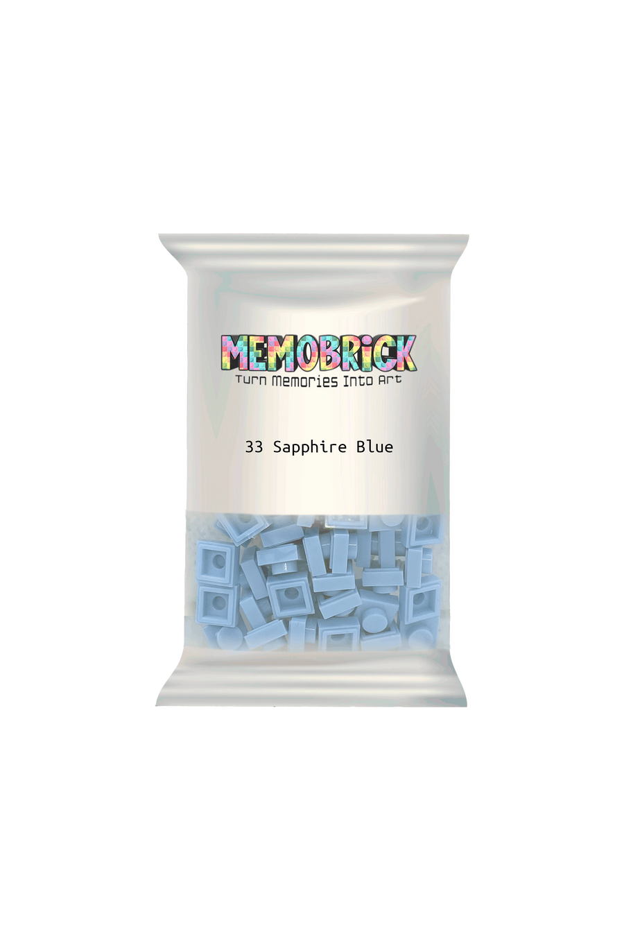 Bag of Bricks - Sapphire Blue 33 - Memobrick