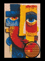 Abstract Face Bricked Mosaic Home Decor 20x30" — photo 1