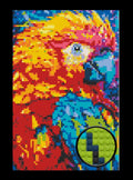 Abstract Parrot Bricked Mosaic Home Decor 20x30" Memobrick