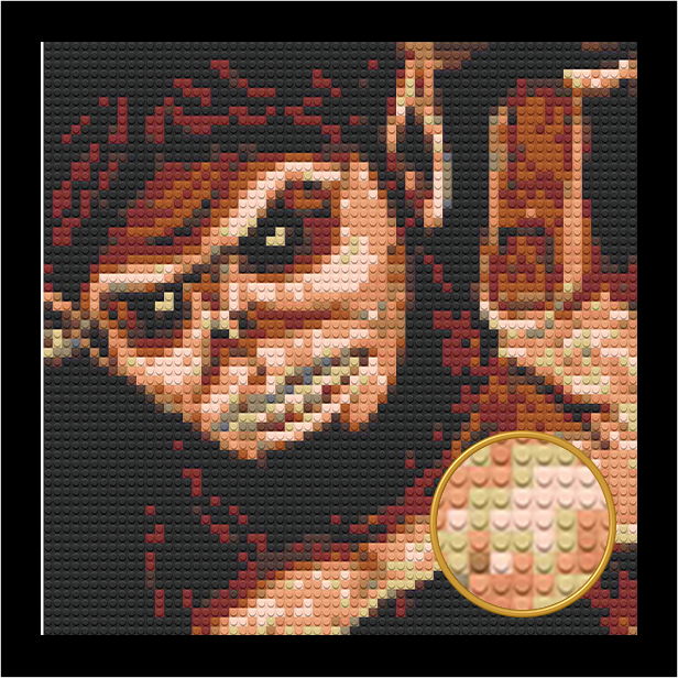 ATTACK ON TITAN BEAST TITAN BRICKED MOSAIC PORTRAIT 20X20