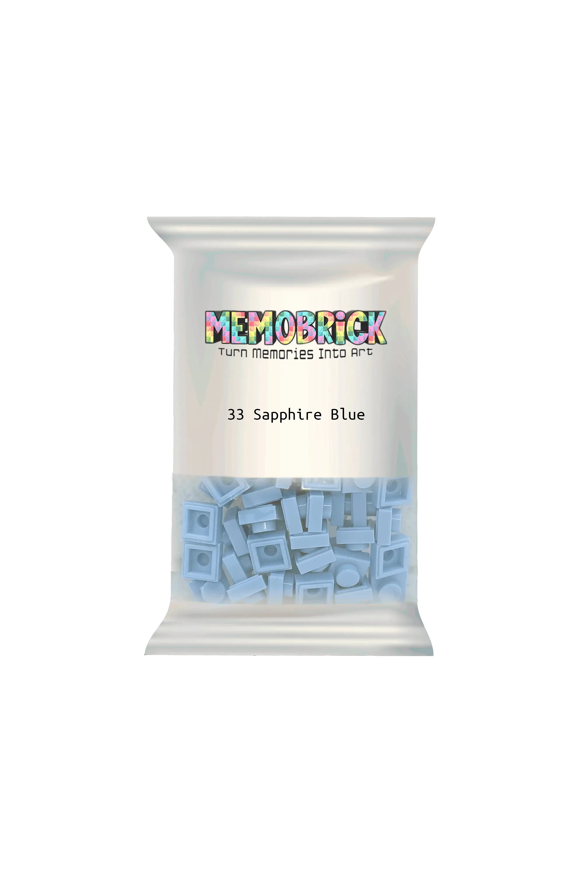 Bag of Bricks - Sapphire Blue 33 - Memobrick
