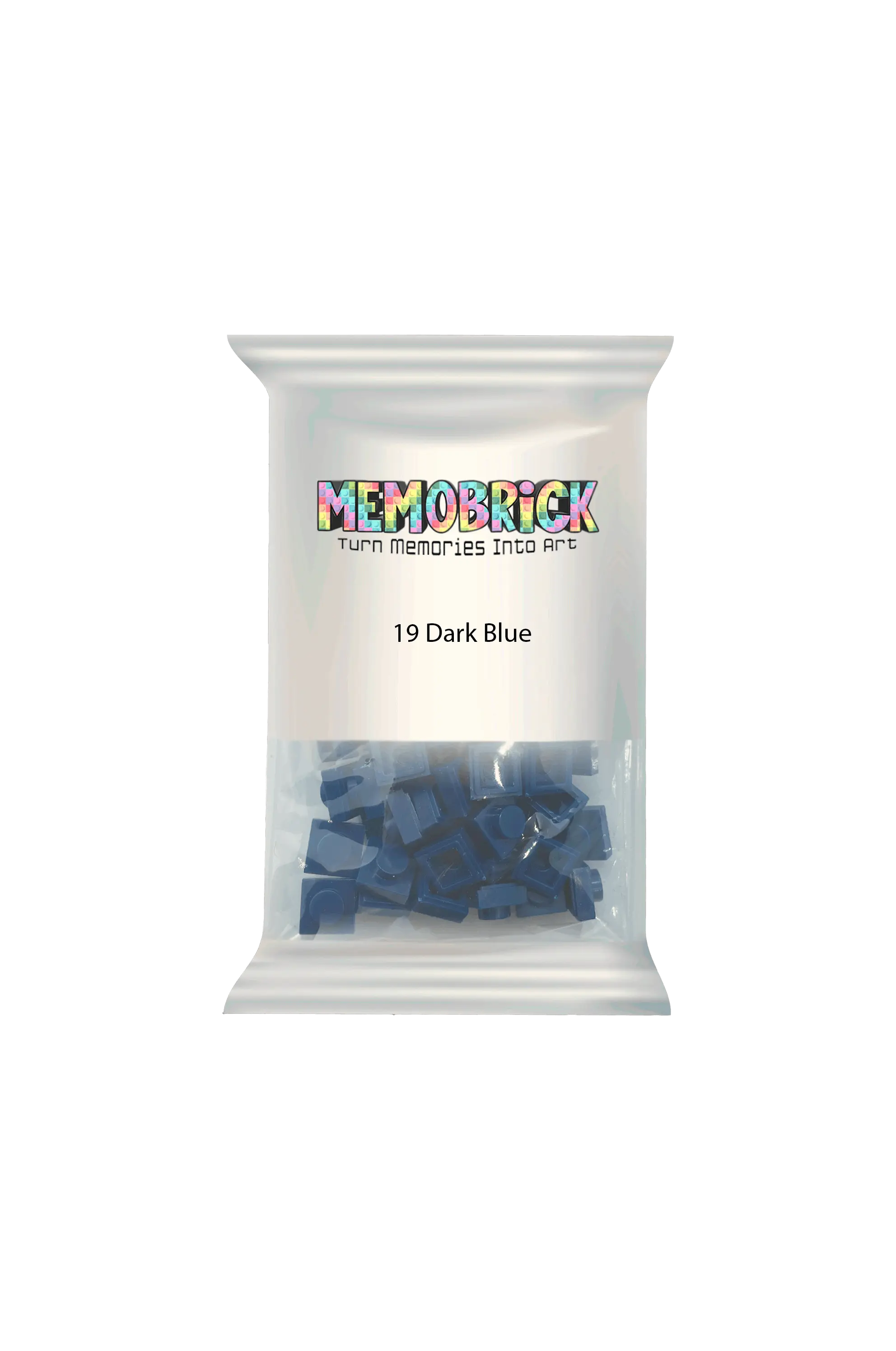 Bag of bricks- Dark Blue 19 - Memobrick