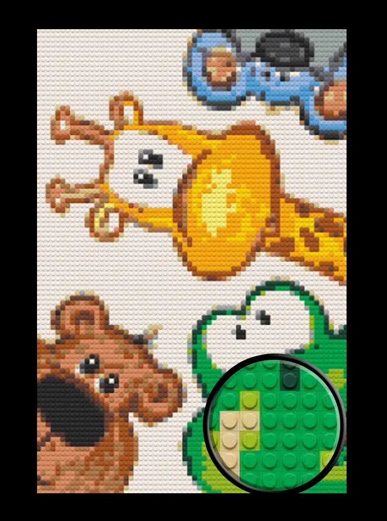 Beasties Furever Bricked Mosaic Home Decor 20x30" - Memobrick