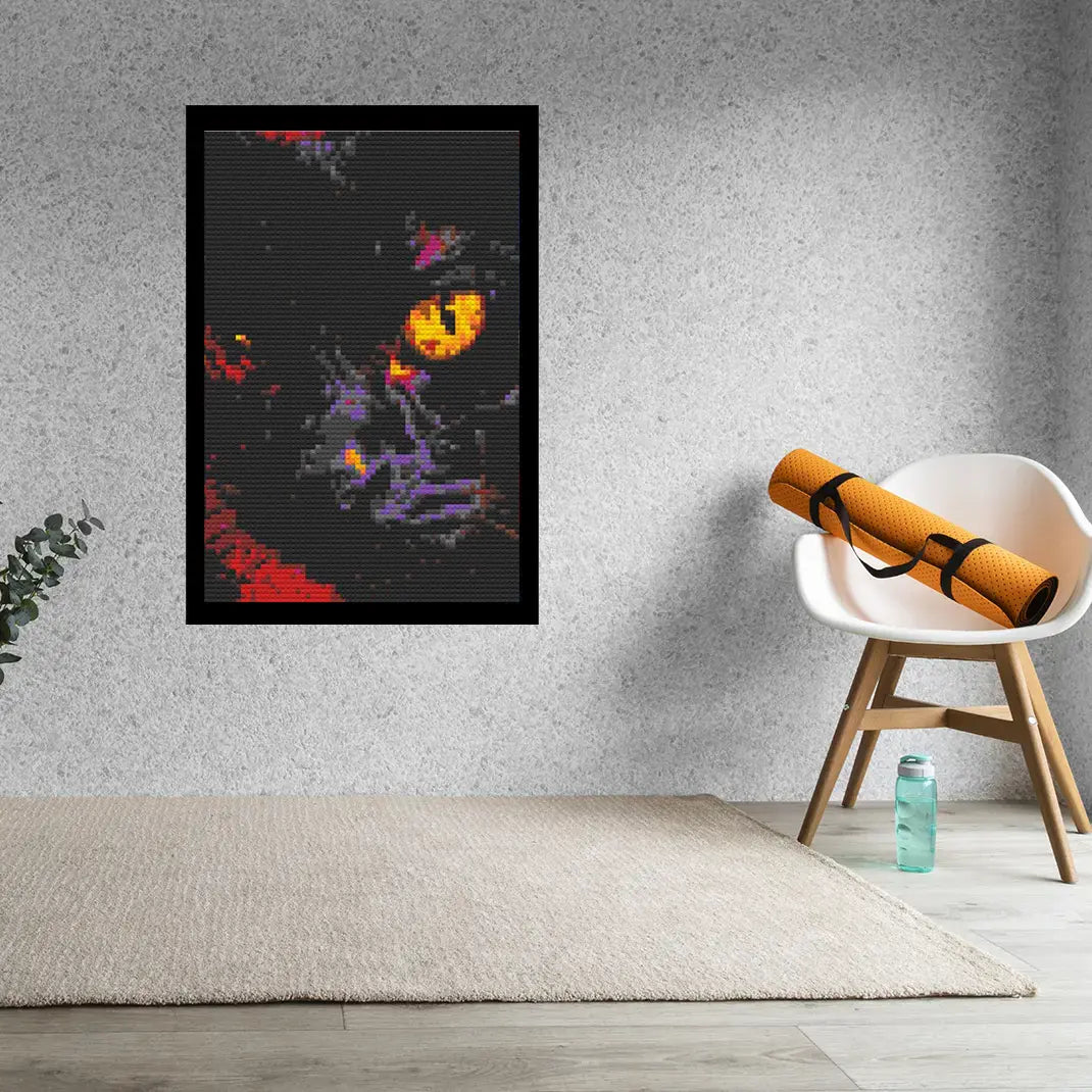 Black Cat Bricked Mosaic Home Decor 20x30" - Memobrick