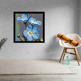 Blue Flax Flowers Brick Mosaic Art Kit - 16x16 in DIY Wall Decor — photo 2