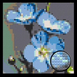 Blue Flax Flowers Brick Mosaic Art Kit - 16x16 in DIY Wall Decor — photo 1