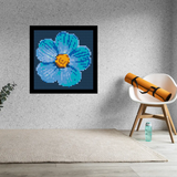 Blue Flower Brick Mosaic Art Kit - 16x16 in DIY Wall Decor — photo 2