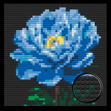 Blue Peony Brick Mosaic Art Kit - 16x16 in DIY Wall Decor — photo 1