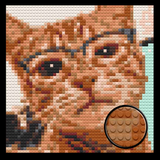 Ginger Cat in Glasses Brick Mosaic Art Kit - 16x16 in DIY Wall Decor — photo 1