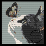 Cat and Butterfly Brick Mosaic Art Kit - 20x20 in DIY Wall Decor — photo 1
