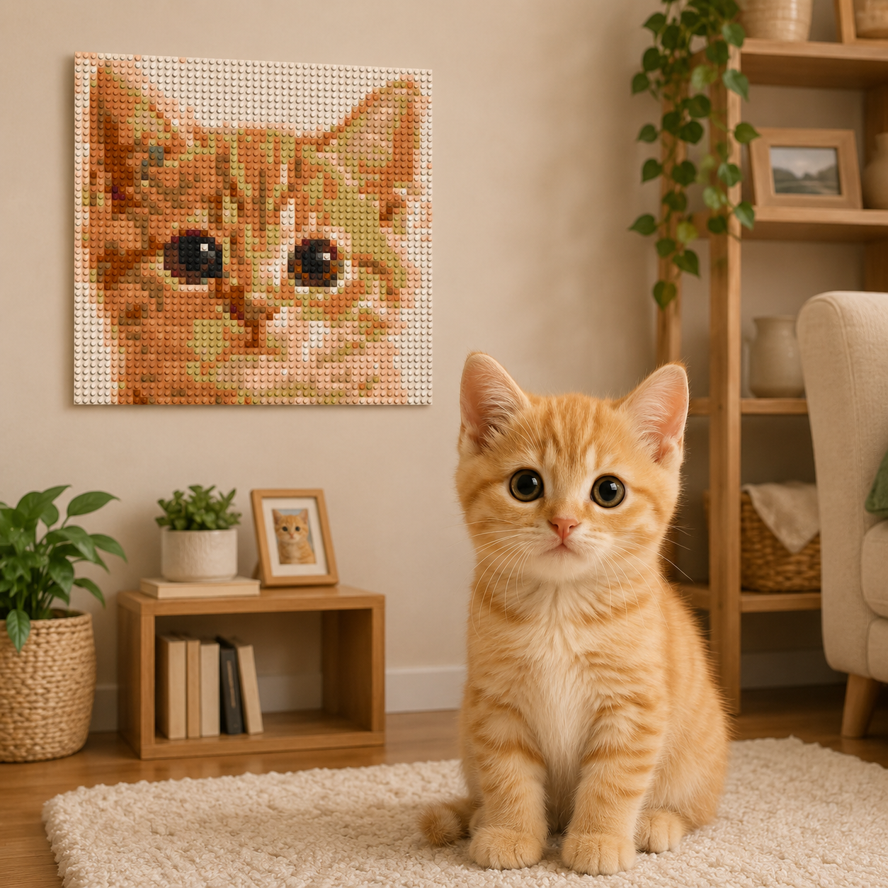 Custom Memobrick Photo Mosaic 16x16