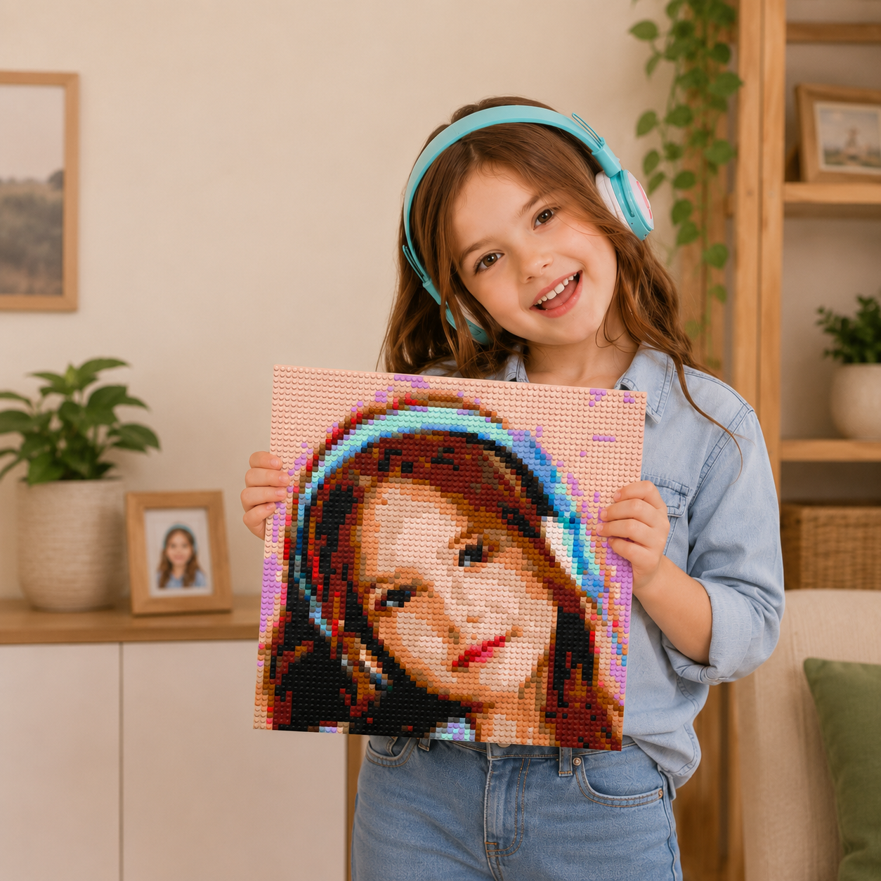 Custom Memobrick photo mosaic 20x20
