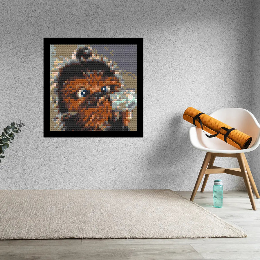 Cute Chewbacca Decor Art Piece Bricked Mosaic 16x16