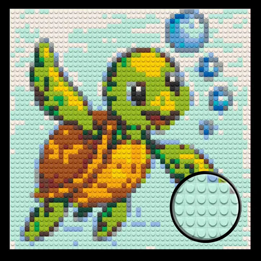 Cute Turtle Home decoration Bricked Mosaic Portrait 16x16" - Memobrick