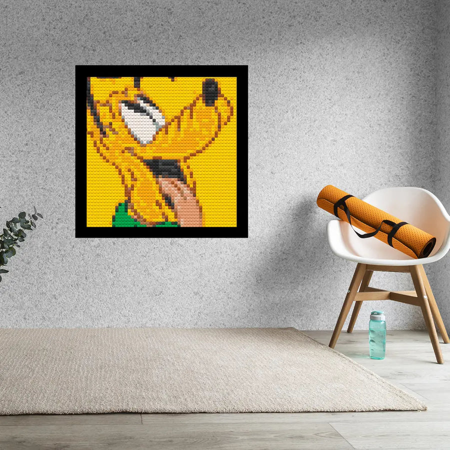 Disney Pluto Decor Art Piece Bricked Mosaic 16x16
