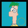 FERB BRICKED MOSAIC PORTRAIT 20X20 Memobrick