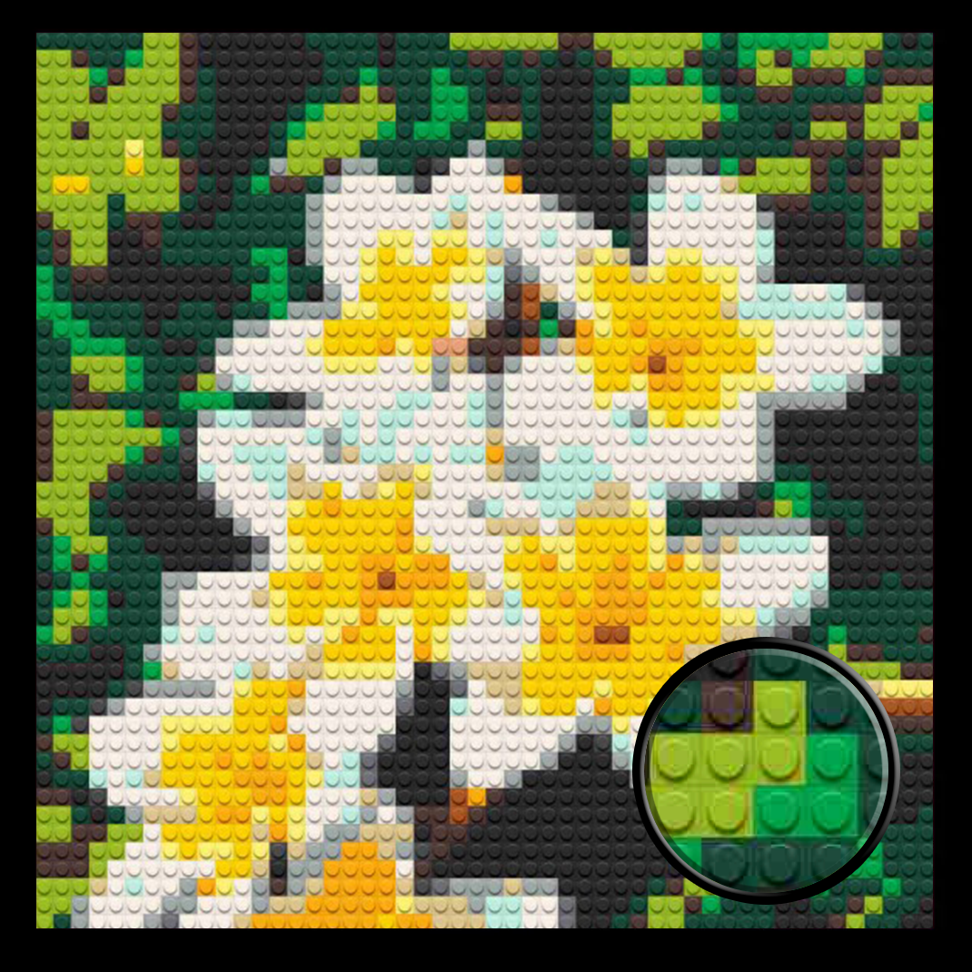 Frangipani-Flower-Home-Decoration-Bricked-Mosaic-Portrait-16x16