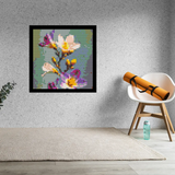 Freesia Blossoms Brick Mosaic Art Kit - 16x16 in DIY Wall Decor — photo 2