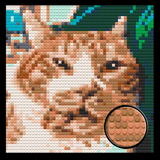 Ginger Cat Close-Up Brick Mosaic Art Kit - 16x16 in DIY Wall Decor — photo 1