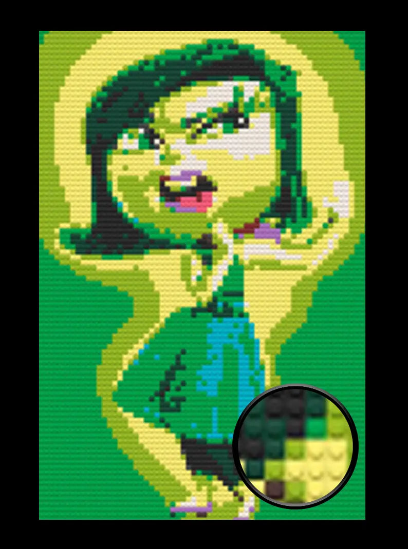 Inside Out Disgust Bricked Mosaic Home Decor 20x30" Memobrick