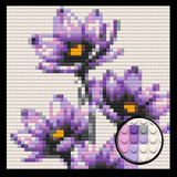 Lavender Blossoms Brick Mosaic Art Kit - 16x16 in DIY Wall Decor — photo 1