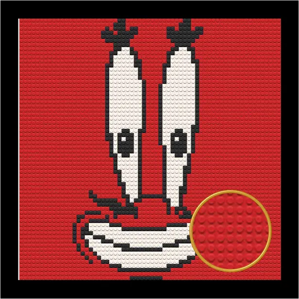 MR. KRABS MOSAIC PORTRAIT 20X20 Memobrick