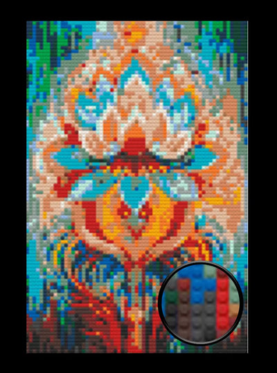 Mandala Abstract Bricked Mosaic Home Decor 20x30"