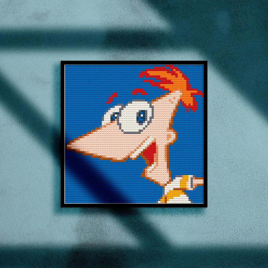 PHINEAS BRICKED MOSAIC PORTRAIT 20X20 Memobrick