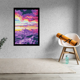 Purple Sky Sunset Brick Mosaic Art Kit - 20x30 in DIY Wall Decor — photo 2