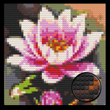 Pink Lotus Brick Mosaic Art Kit - 16x16 in DIY Wall Decor — photo 1