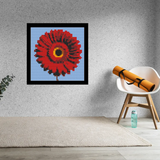 Red Gerbera Daisy Brick Mosaic Art Kit - 16x16 in DIY Wall Decor — photo 2