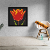 Red Tulip Brick Mosaic Art Kit - 16x16 in DIY Wall Decor — photo 2