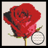 Red Rose Brick Mosaic Art Kit - 16x16 in DIY Wall Decor — photo 1