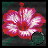Rose Mallow Brick Mosaic Art Kit - 16x16 in DIY Wall Decor — photo 1