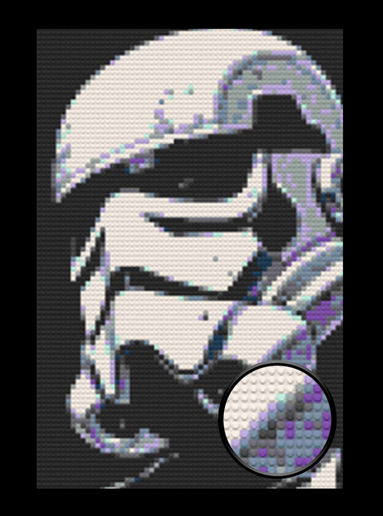 Starwars Storm Trooper 2 Bricked Mosaic Home Decor 20x30