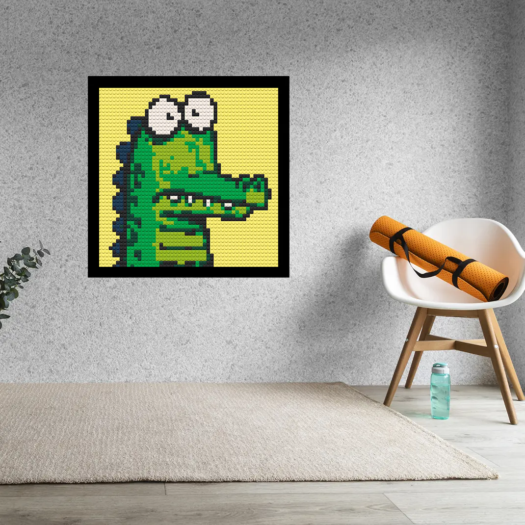 Shocked-Crocodile-Home-Decoration-Bricked-Mosaic-Portrait-16x16