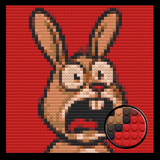 Shocked Rabbit Brick Mosaic Art Kit - 16x16 in DIY Wall Decor — photo 1