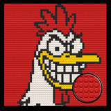 Grinning Rooster Brick Mosaic Art Kit - 16x16 in DIY Wall Decor — photo 1