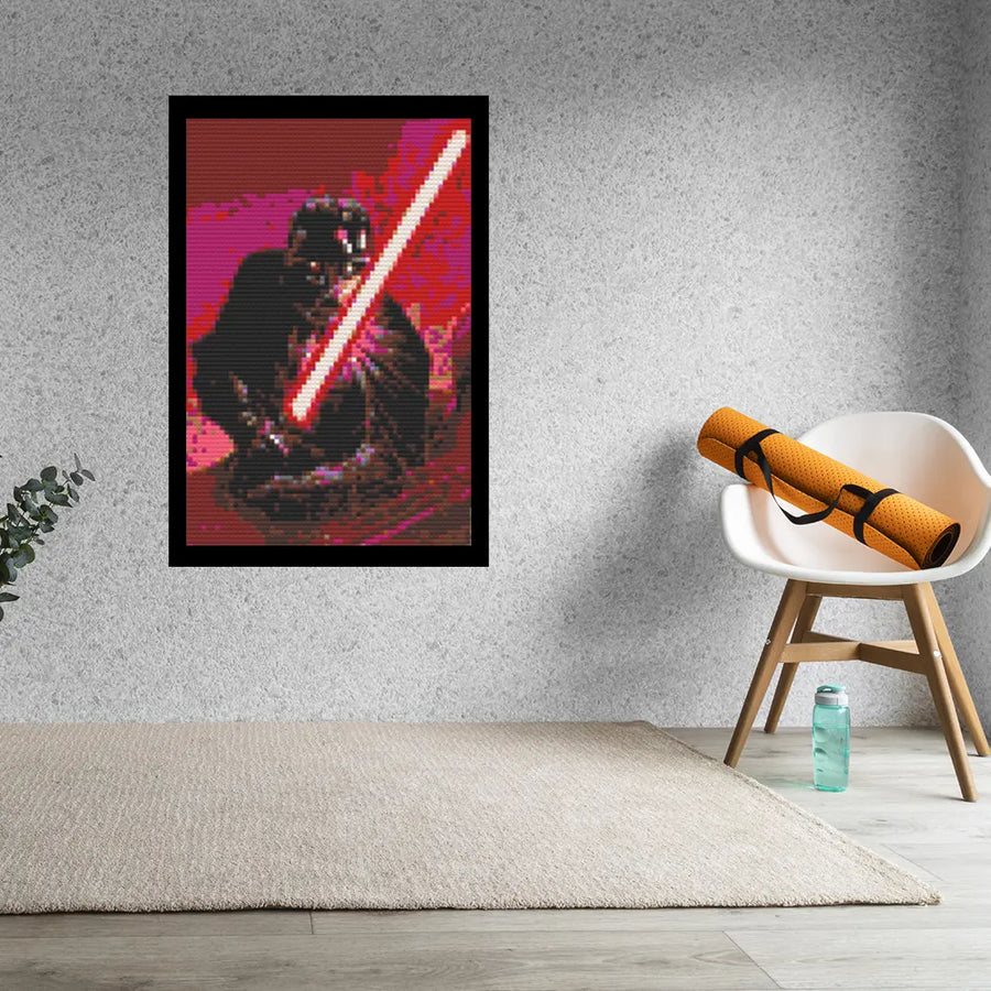 Starwars Darth Vader Bricked Mosaic Home Decor 20x30