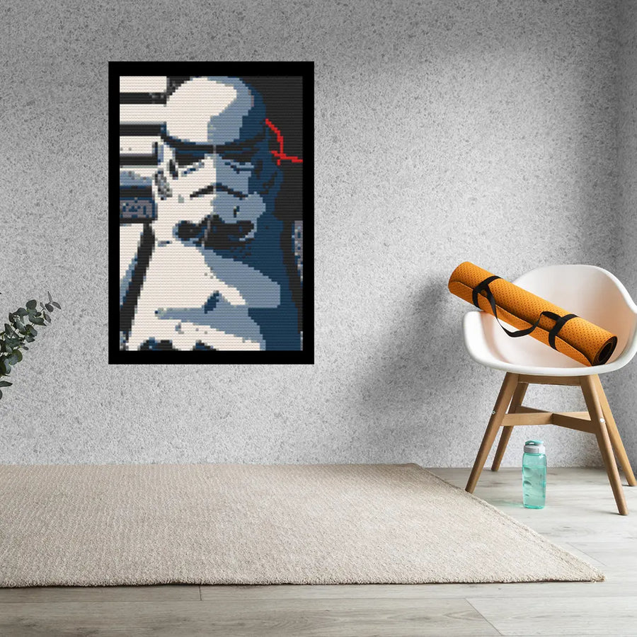 Starwars Storm Trooper 1 Bricked Mosaic Home Decor 20x30