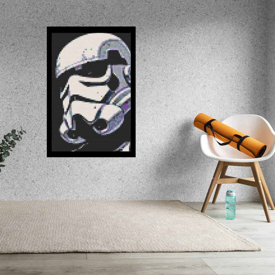 Starwars Storm Trooper 2 Bricked Mosaic Home Decor 20x30