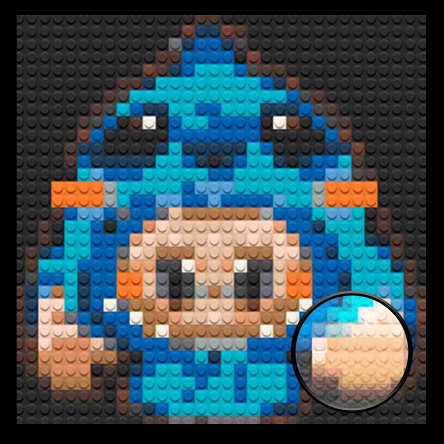 Stitch Labubu Home decoration Bricked Mosaic Portrait 16x16