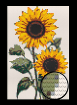 Sunflower Stem Brick Mosaic Art Kit - 20x30 in DIY Wall Decor — photo 1