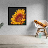 Sunflower on Black Brick Mosaic Art Kit - 16x16 in DIY Wall Decor — photo 2