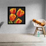 Orange Tulips Brick Mosaic Art Kit - 16x16 in DIY Wall Decor — photo 2