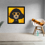 Woman with Yellow Glasses Brick Mosaic Art Kit - 16x16 in DIY Wall Decor — photo 2
