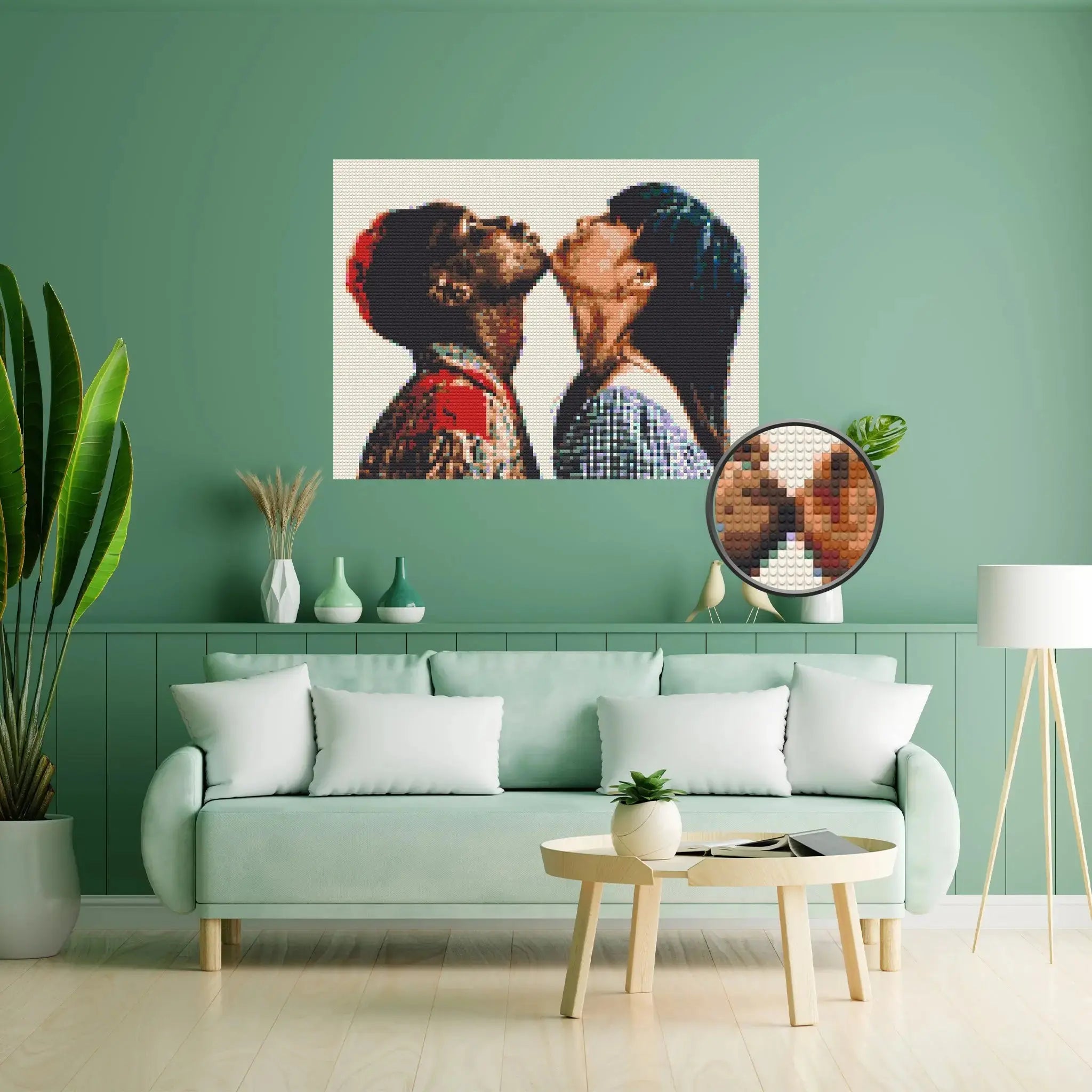 Custom Bricked Mosaic Portrait 40x30" - Memobrick