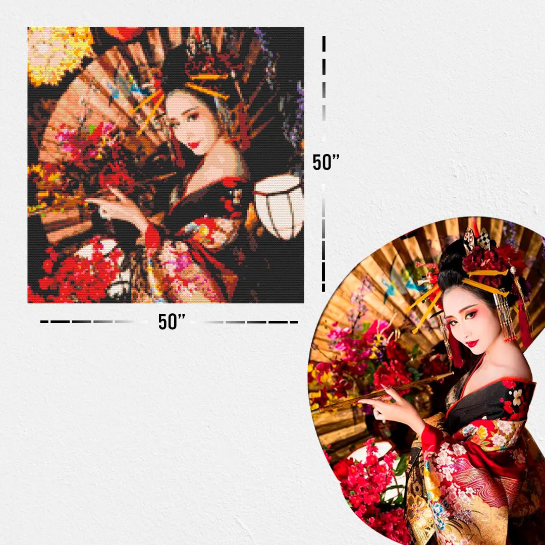 Custom Bricked Mosaic Portrait 50x50" - Memobrick