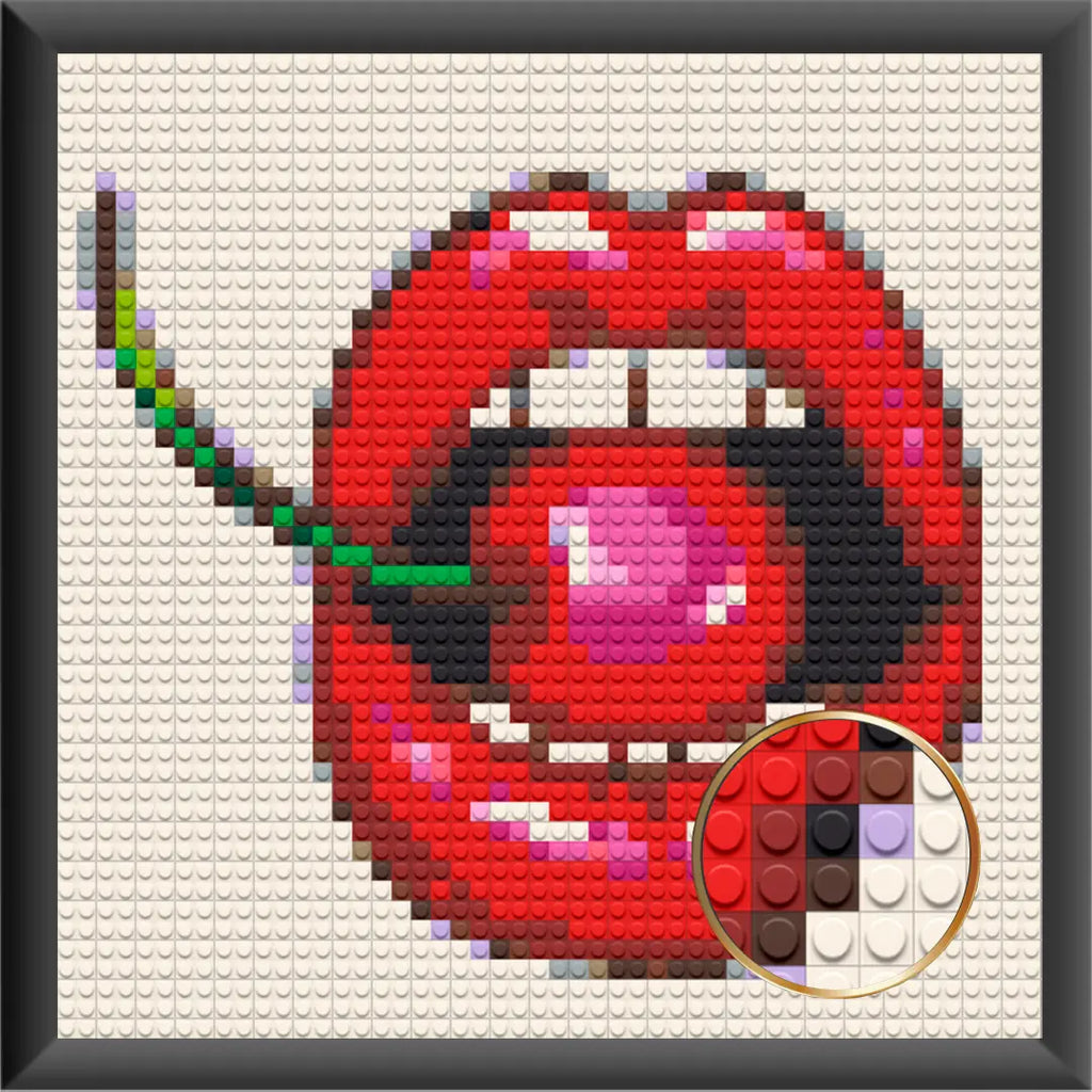 Bricked Mosaic 16x16" Lips - Memobrick
