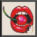 Bricked Mosaic 16x16" Lips - Memobrick